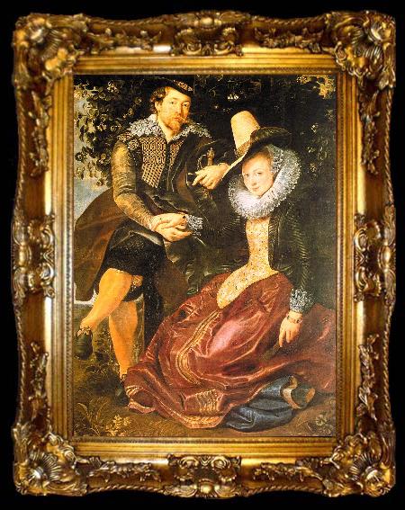 framed  Peter Paul Rubens Rubens with His First Wife, Isabella Brandt, in the Honeysuckle Bower, ta009-2